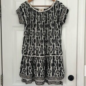 Gorgeous white black and gold detailed dress